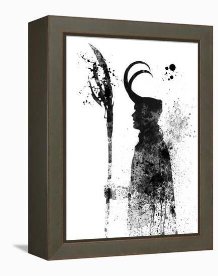 Loki Watercolor-Jack Hunter-Framed Stretched Canvas