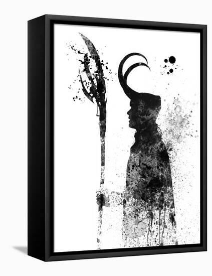 Loki Watercolor-Jack Hunter-Framed Stretched Canvas