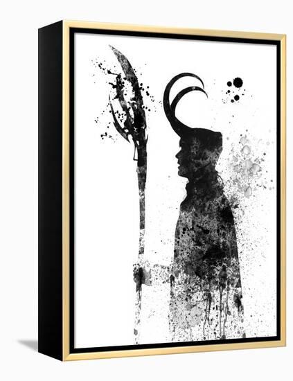 Loki Watercolor-Jack Hunter-Framed Stretched Canvas