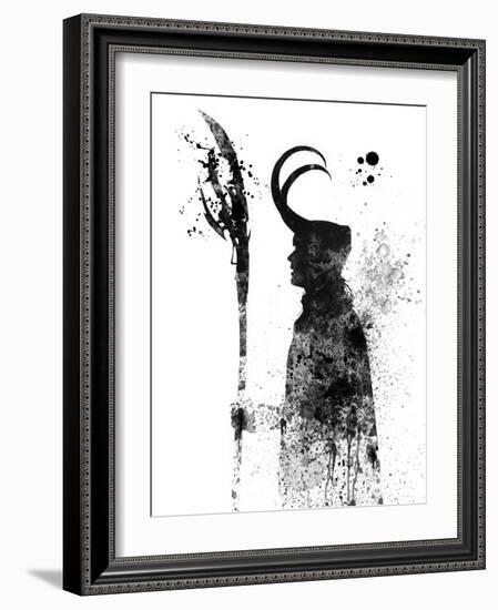 Loki Watercolor-Jack Hunter-Framed Art Print