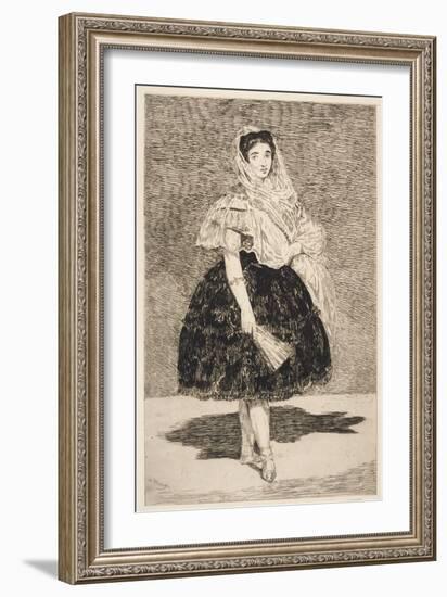 Lola De Valence, 1863 (Etching & Aquatint)-Edouard Manet-Framed Giclee Print