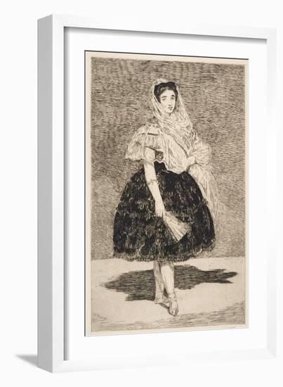 Lola De Valence, 1863 (Etching & Aquatint)-Edouard Manet-Framed Giclee Print