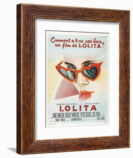 Lolita, French Movie Poster, 1962-null-Framed Premium Giclee Print