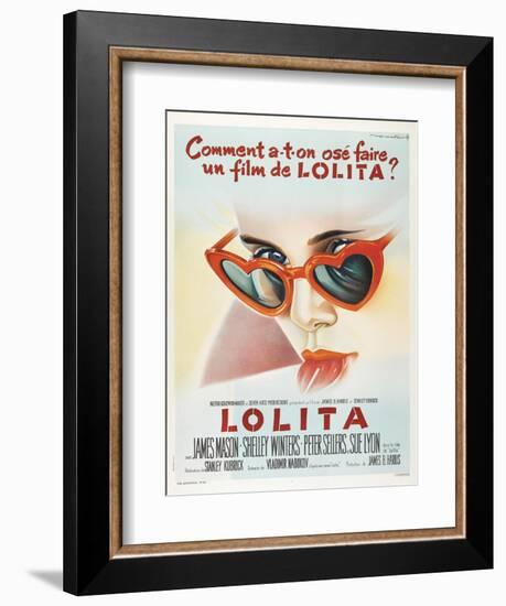 Lolita, French Movie Poster, 1962-null-Framed Premium Giclee Print