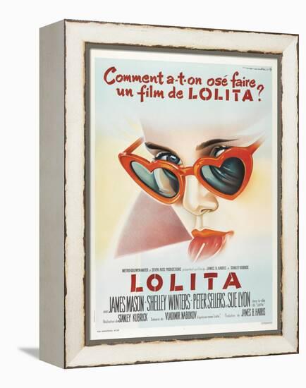 Lolita, French Movie Poster, 1962-null-Framed Stretched Canvas