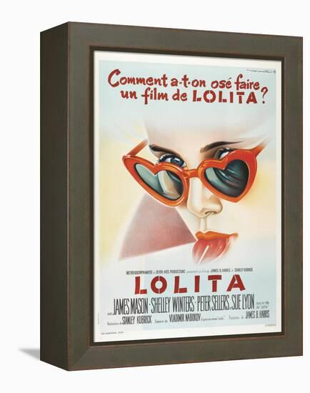 Lolita, French Movie Poster, 1962-null-Framed Stretched Canvas