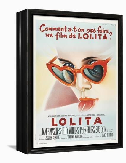 Lolita, French Movie Poster, 1962-null-Framed Stretched Canvas