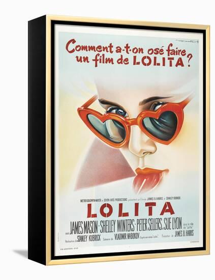 Lolita, French Movie Poster, 1962-null-Framed Stretched Canvas