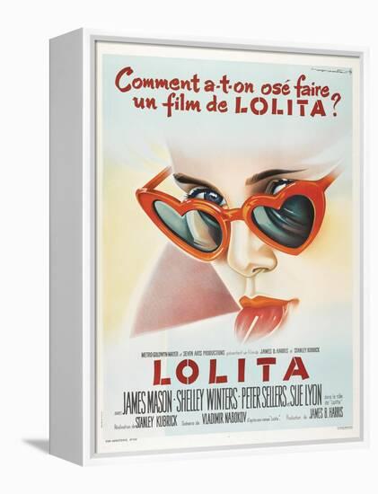 Lolita, French Movie Poster, 1962-null-Framed Stretched Canvas