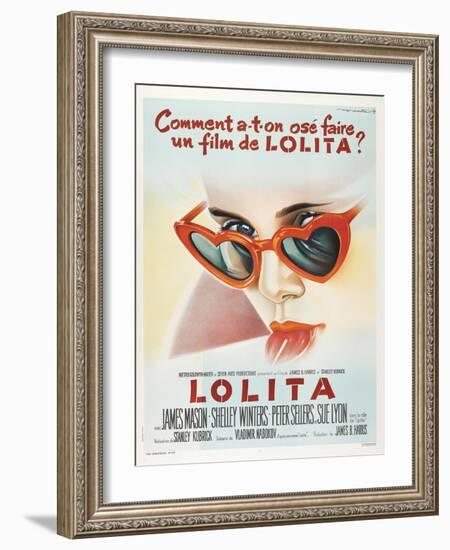 Lolita, French Movie Poster, 1962-null-Framed Art Print