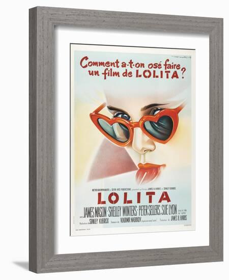 Lolita, French Movie Poster, 1962-null-Framed Art Print