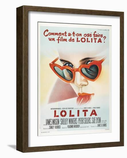 Lolita, French Movie Poster, 1962-null-Framed Art Print