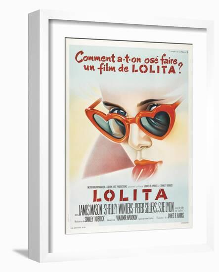 Lolita, French Movie Poster, 1962-null-Framed Art Print