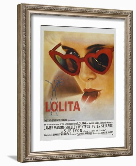 Lolita, French Movie Poster, 1962-null-Framed Art Print