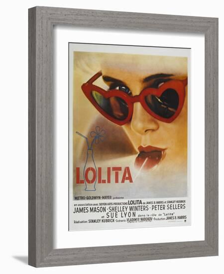 Lolita, French Movie Poster, 1962-null-Framed Art Print