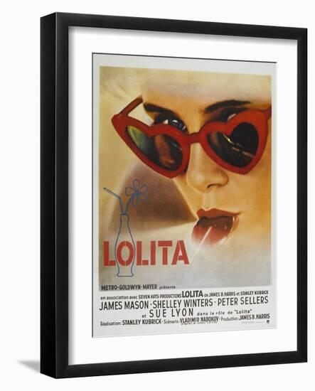 Lolita, French Movie Poster, 1962-null-Framed Art Print