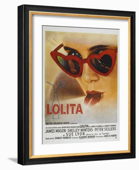 Lolita, French Movie Poster, 1962-null-Framed Art Print