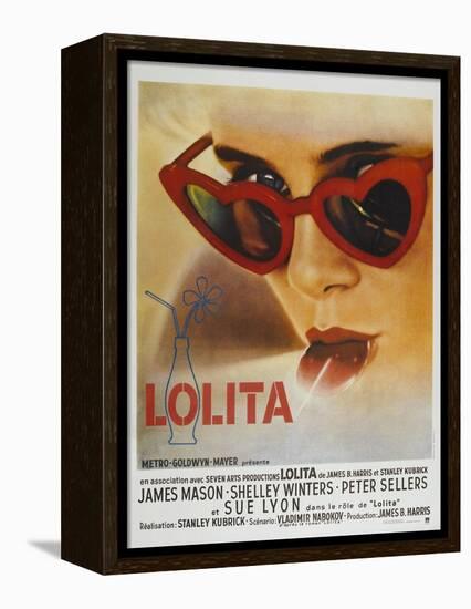 Lolita, French Movie Poster, 1962-null-Framed Stretched Canvas