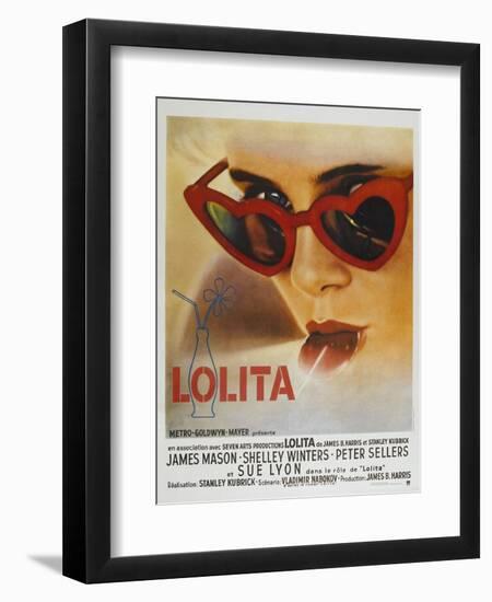 Lolita, French Movie Poster, 1962-null-Framed Art Print