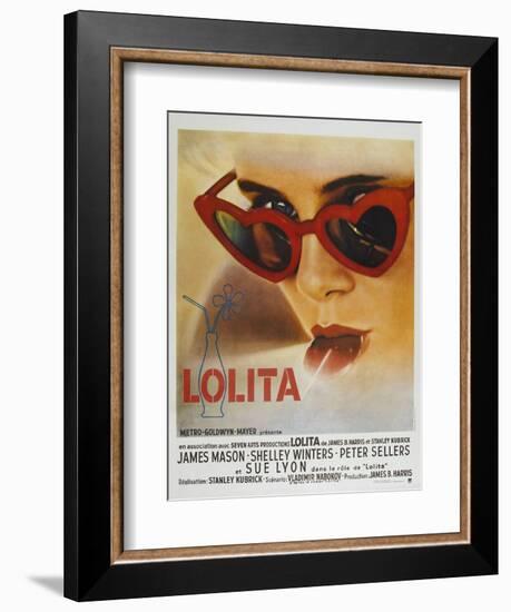Lolita, French Movie Poster, 1962-null-Framed Premium Giclee Print