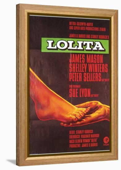 Lolita, German Movie Poster, 1962-null-Framed Stretched Canvas