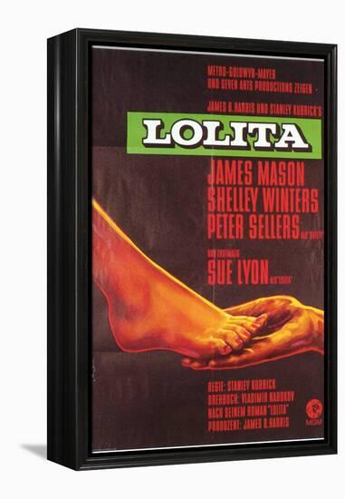 Lolita, German Movie Poster, 1962-null-Framed Stretched Canvas