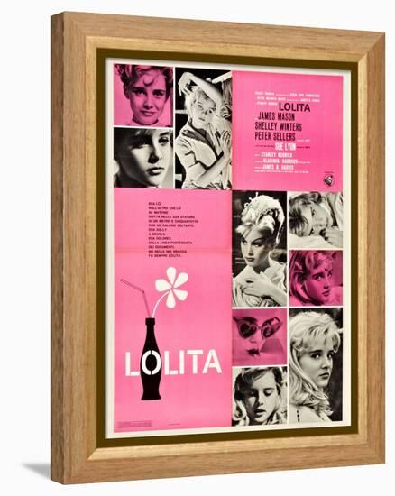 Lolita, Italian Movie Poster, 1962-null-Framed Stretched Canvas