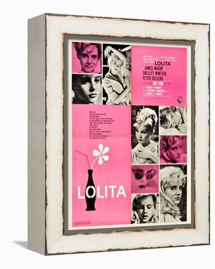 Lolita, Italian Movie Poster, 1962-null-Framed Stretched Canvas