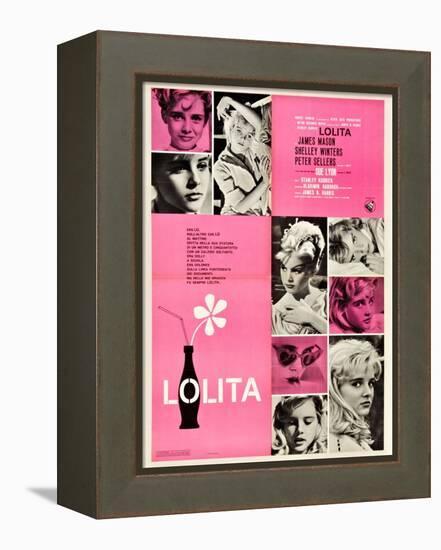 Lolita, Italian Movie Poster, 1962-null-Framed Stretched Canvas