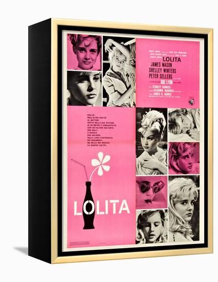 Lolita, Italian Movie Poster, 1962-null-Framed Stretched Canvas