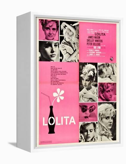 Lolita, Italian Movie Poster, 1962-null-Framed Stretched Canvas