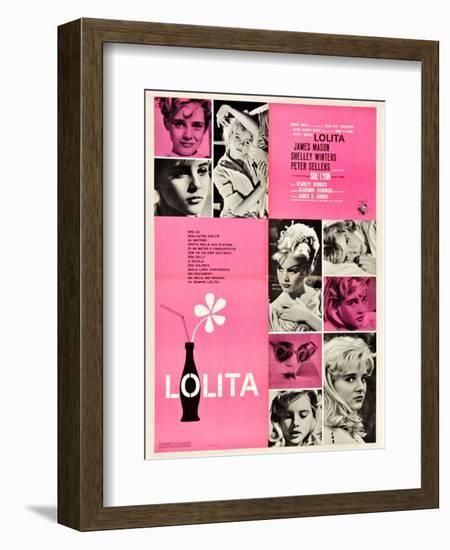 Lolita, Italian Movie Poster, 1962-null-Framed Art Print