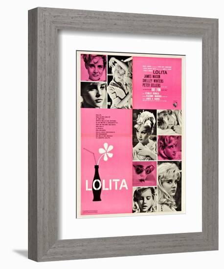 Lolita, Italian Movie Poster, 1962-null-Framed Premium Giclee Print