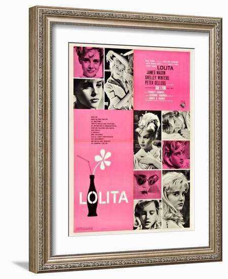 Lolita, Italian Movie Poster, 1962-null-Framed Art Print