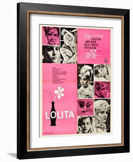 Lolita, Italian Movie Poster, 1962-null-Framed Art Print