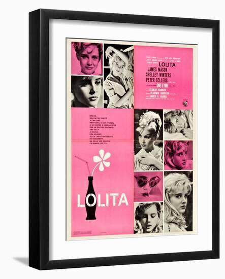 Lolita, Italian Movie Poster, 1962-null-Framed Art Print