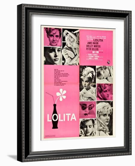 Lolita, Italian Movie Poster, 1962-null-Framed Art Print