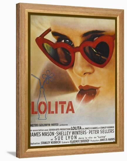 Lolita, Sue Lyon, French Poster Art, 1962-null-Framed Stretched Canvas