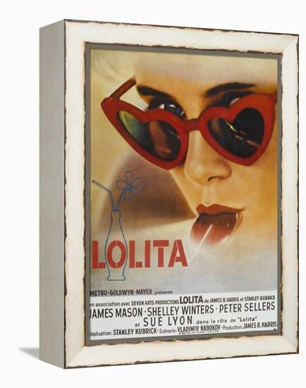 Lolita, Sue Lyon, French Poster Art, 1962-null-Framed Stretched Canvas