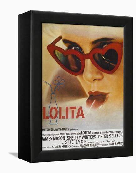 Lolita, Sue Lyon, French Poster Art, 1962-null-Framed Stretched Canvas