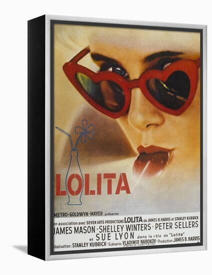 Lolita, Sue Lyon, French Poster Art, 1962-null-Framed Stretched Canvas