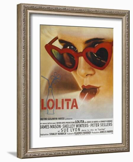 Lolita, Sue Lyon, French Poster Art, 1962-null-Framed Art Print