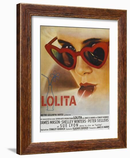 Lolita, Sue Lyon, French Poster Art, 1962-null-Framed Art Print