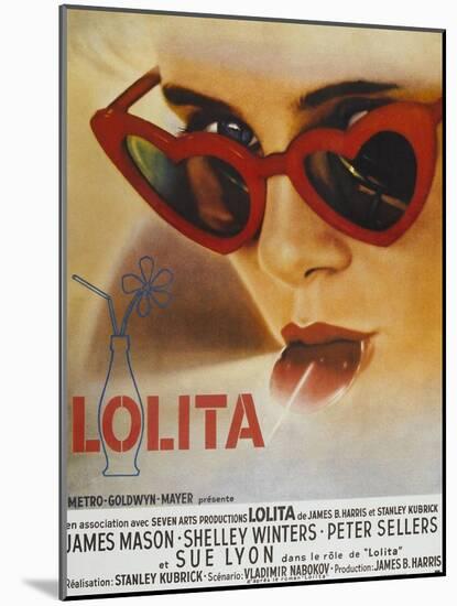 Lolita, Sue Lyon, French Poster Art, 1962-null-Mounted Art Print