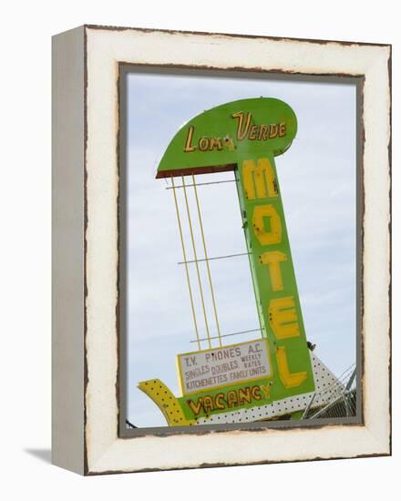 Loma Verde Motel Sign, New Mexico, USA-Nancy & Steve Ross-Framed Premier Image Canvas