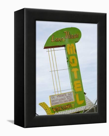 Loma Verde Motel Sign, New Mexico, USA-Nancy & Steve Ross-Framed Premier Image Canvas