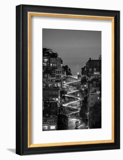 Lombard Street BW-Bruce Getty-Framed Photographic Print