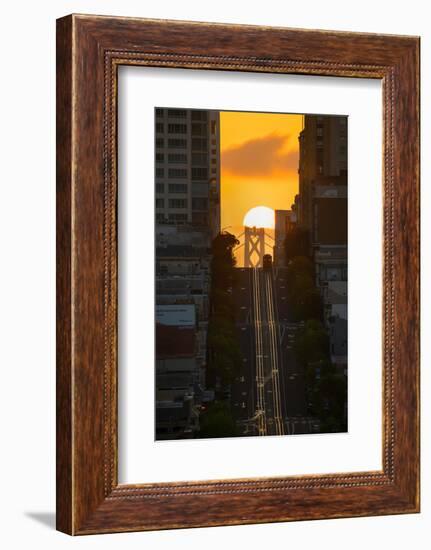 Lombard Street Cable Car-Bruce Getty-Framed Photographic Print