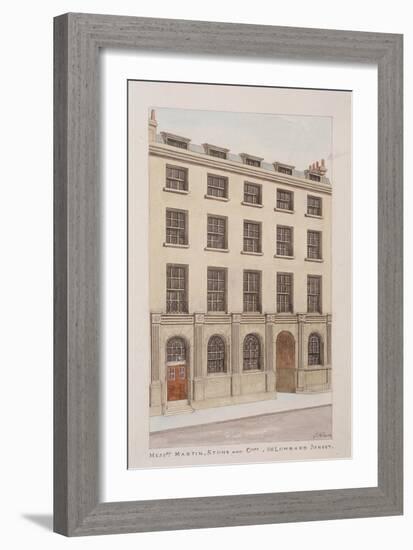 Lombard Street, London, C1850-Thomas Rowlandson-Framed Giclee Print