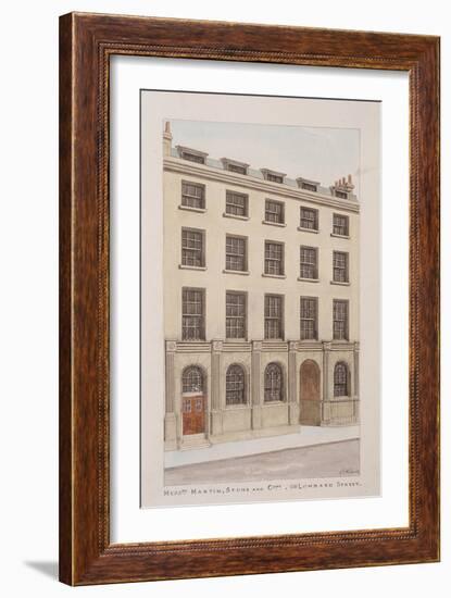 Lombard Street, London, C1850-Thomas Rowlandson-Framed Giclee Print